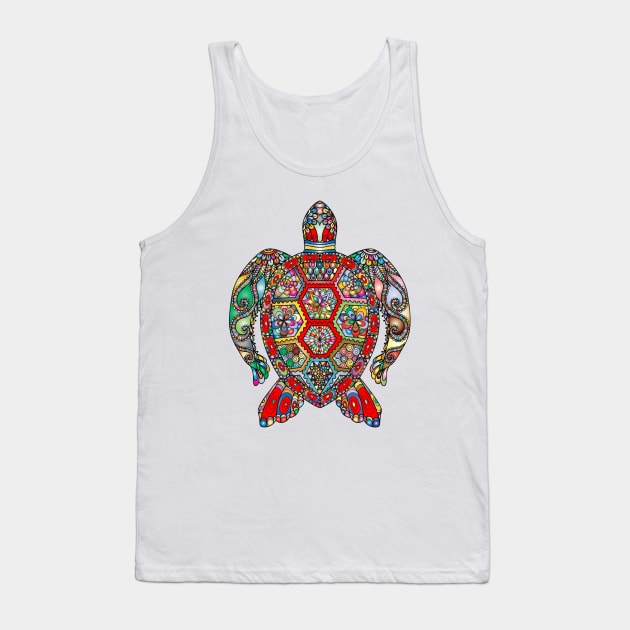 Colorful Turtle Tank Top by Mako Design 